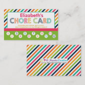 パーソナライズな子供の雑用のパンチカード ロイヤリティカード (正面/裏面)