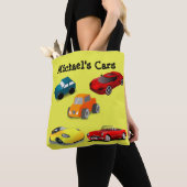 パーソナライズな子供の"おもちゃ車"のバッグ トートバッグ (クローズアップ)