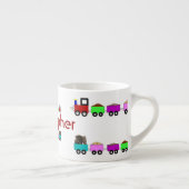 パーソナライズな子供のChoo Chooの列車の子供のマグ エスプレッソカップ (右)