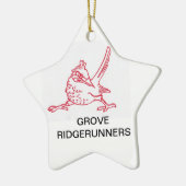 パーソナライズな学校のオーナメント セラミックオーナメント (左)