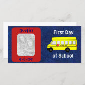 パーソナライズな学校のカスタムな記念品の最初日 案内状 (正面/裏面)