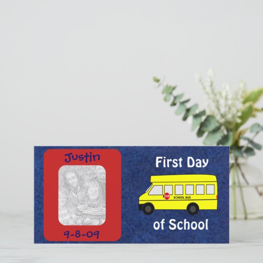 パーソナライズな学校のカスタムな記念品の最初日 案内状 (スタンド正面)