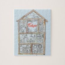 パーソナライズな家のハートのパズル