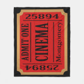 パーソナライズな家の映画館映画切符の半券 フリースブランケット (正面)