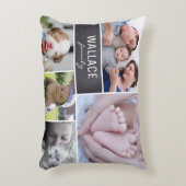 パーソナライズな家族のコラージュチョークで書く5つの写真 アクセントクッション (正面(垂直))