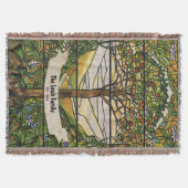 パーソナライズな家族のフルーツのような木 スローブランケット (正面)