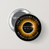 パーソナライズな家族の全体の日食 缶バッジ (正面&裏面)