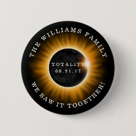 パーソナライズな家族の全体の日食 缶バッジ