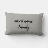 パーソナライズな家族の棒の姿の枕 ランバークッション (裏面)
