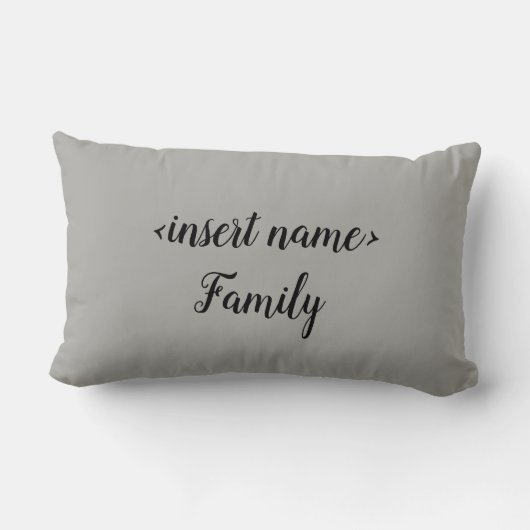 パーソナライズな家族の棒の姿の枕 ランバークッション (裏面)