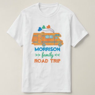 パーソナライズな家族の遠征の休暇のキャンピングカーRV Tシャツ