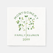 パーソナライズな家族会の系譜 スタンダードカクテルナプキン (正面)