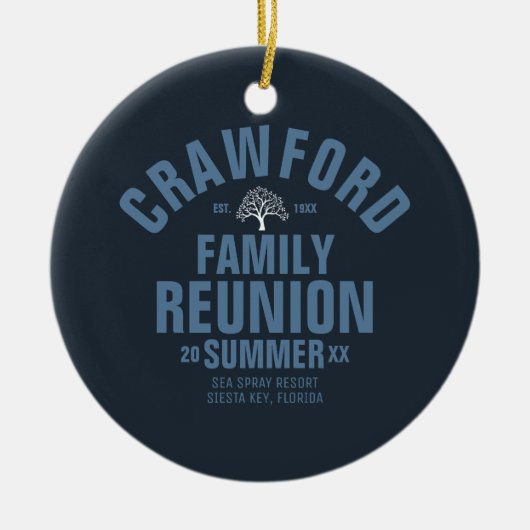 パーソナライズな家族会の陶磁器のオーナメント セラミックオーナメント (正面)