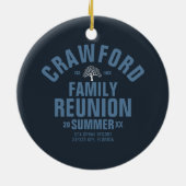 パーソナライズな家族会の陶磁器のオーナメント セラミックオーナメント (裏面)