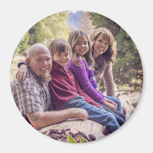 パーソナライズな家族写真および名前の磁石 マグネット