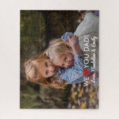 パーソナライズな家族写真私達はパパ愛します ジグソーパズル (縦)