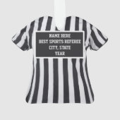 パーソナライズな審判員のクリスマスの休日のオーナメント オーナメント (裏面)