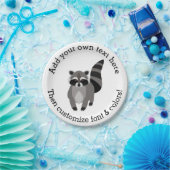 パーソナライズな小さいアライグマの与太者 ペーパープレート (パーティー)