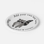 パーソナライズな小さいアライグマの与太者 ペーパープレート (アングル)