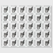 パーソナライズな小さいアライグマの与太者 ラッピングペーパー (フラット)