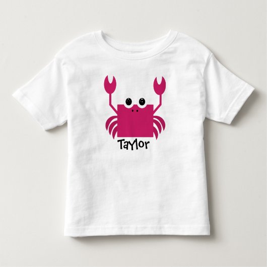 パーソナライズな小さいカニ トドラーTシャツ (正面)
