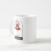 パーソナライズな小さな女の子のダンスの演奏会のマグ コーヒーマグカップ (正面左)