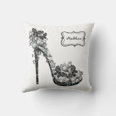 パーソナライズな小剣の靴のハイヒールポンプ クッション (裏面)