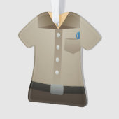 パーソナライズな小包の配達員のクリスマスの休日 オーナメント (正面)