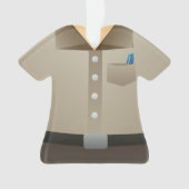 パーソナライズな小包の配達員のクリスマスの休日 オーナメント (正面)