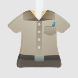 パーソナライズな小包の配達員のクリスマスの休日 オーナメント