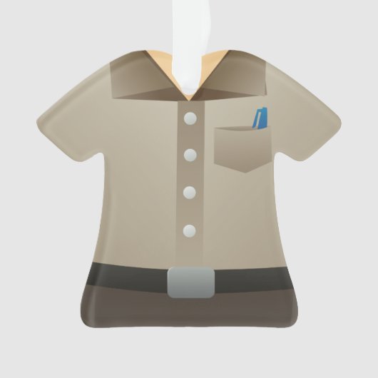 パーソナライズな小包の配達員のクリスマスの休日 オーナメント (正面)