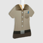 パーソナライズな小包の配達員のクリスマスの休日 オーナメント (正面)