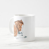 パーソナライズな小型子馬 コーヒーマグカップ (正面左)
