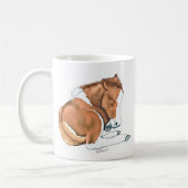パーソナライズな小型子馬 コーヒーマグカップ (左)