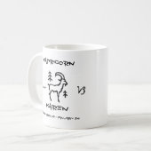 パーソナライズな山羊座 コーヒーマグカップ (正面左)