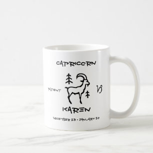 パーソナライズな山羊座 コーヒーマグカップ