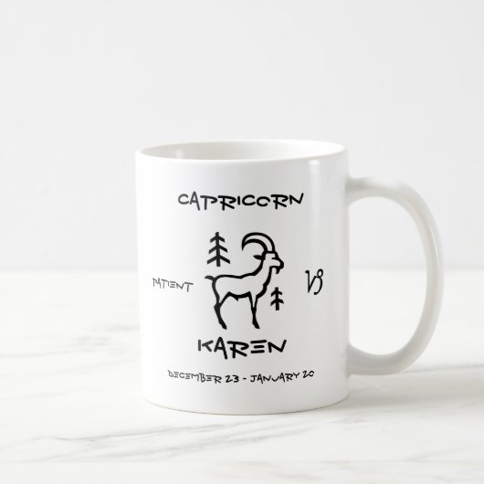 パーソナライズな山羊座 コーヒーマグカップ (右)