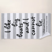 パーソナライズな巡航の引用文のビーチタオル ビーチタオル (正面)