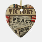 パーソナライズな平和および勝利WWIIのオーナメント セラミックオーナメント (右)