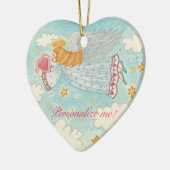 パーソナライズな平和天使のオーナメント セラミックオーナメント (左)