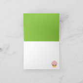 パーソナライズな平和愛カップケーキのメッセージカード ノートカード (内部)