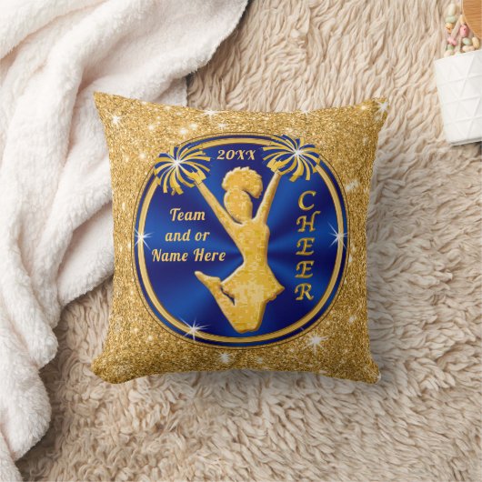 パーソナライズな年長のチアリーダーのギフト、あなたの色 クッション (ブランケット)