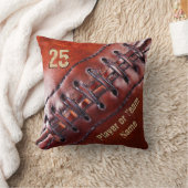 パーソナライズな年長のフットボール選手のためのギフト クッション (ブランケット)