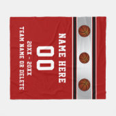 パーソナライズな年長夜バスケットボールのギフトのアイディア フリースブランケット (正面(横))