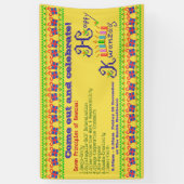 パーソナライズな幸せなKwanzaa 横断幕 (縦)