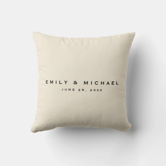 パーソナライズな幸福にその後ずっと結婚の記念品 クッション (裏面)