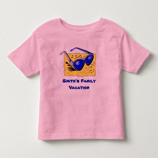 パーソナライズな幼児の家族休暇のTシャツ トドラーTシャツ (正面)