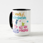 パーソナライズな幼稚園教師のマグ マグカップ (正面左)