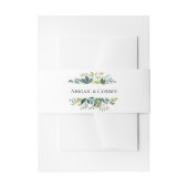 パーソナライズな庭の緑の草木の花束 招待状ベリーバンド (正面例)