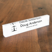 パーソナライズな弁護士のネームプレート デスクネームプレート (側面)